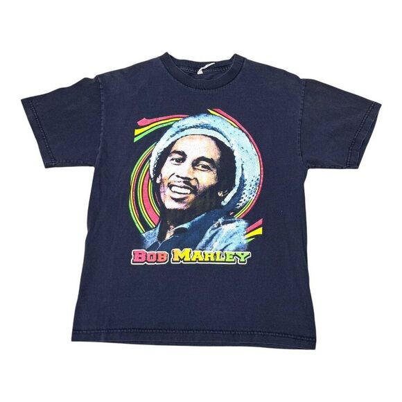 Vintage Bob Marley Graphic T-Shirt Rasta Design Black Short Sleeve Unisex M READ - Picture 1 of 6